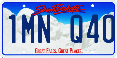 SD license plate 1MNQ40