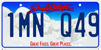 SD license plate 1MNQ49