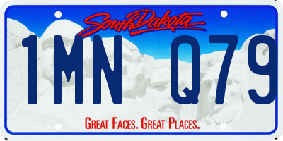 SD license plate 1MNQ79