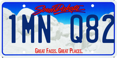 SD license plate 1MNQ82