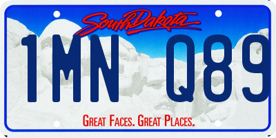 SD license plate 1MNQ89
