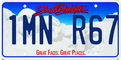SD license plate 1MNR67