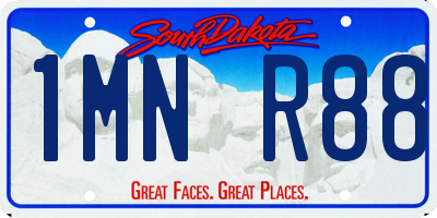 SD license plate 1MNR88
