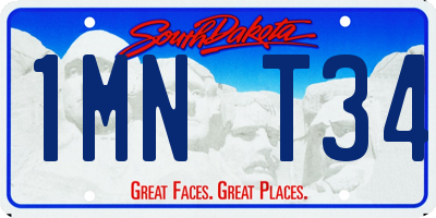 SD license plate 1MNT34
