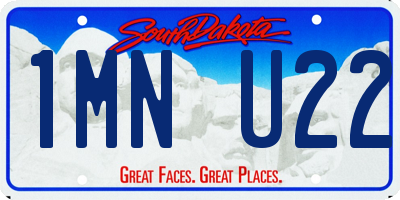 SD license plate 1MNU22