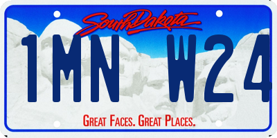 SD license plate 1MNW24
