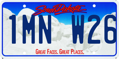SD license plate 1MNW26