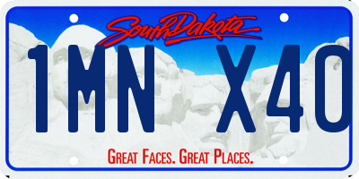 SD license plate 1MNX40