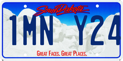 SD license plate 1MNY24
