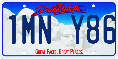 SD license plate 1MNY86