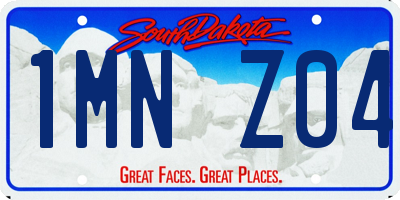 SD license plate 1MNZ04
