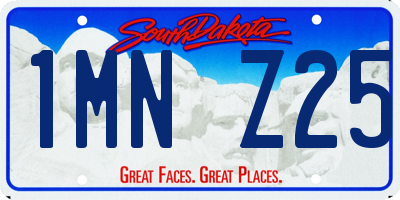 SD license plate 1MNZ25