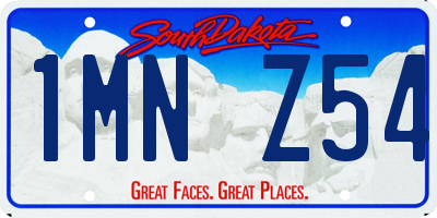 SD license plate 1MNZ54