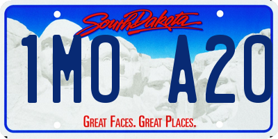 SD license plate 1MOA20