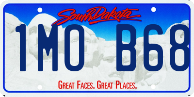 SD license plate 1MOB68