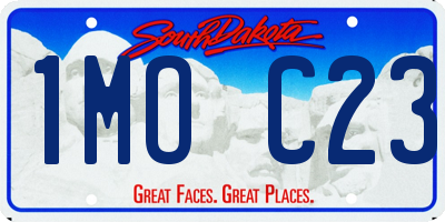 SD license plate 1MOC23
