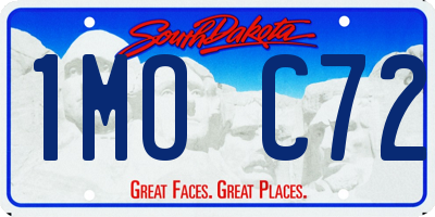 SD license plate 1MOC72
