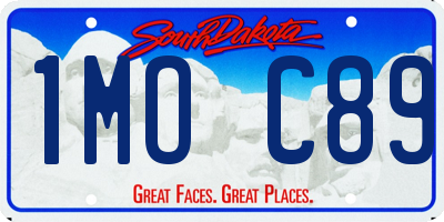 SD license plate 1MOC89