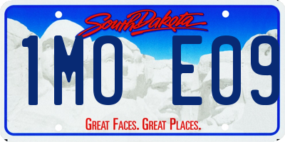 SD license plate 1MOE09