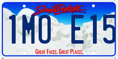 SD license plate 1MOE15