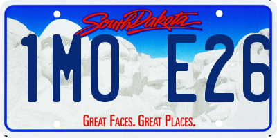 SD license plate 1MOE26