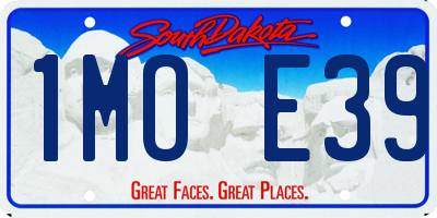SD license plate 1MOE39