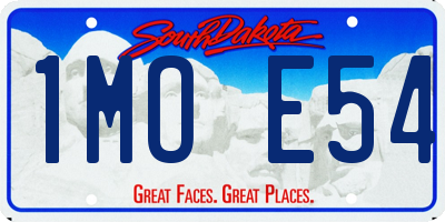 SD license plate 1MOE54