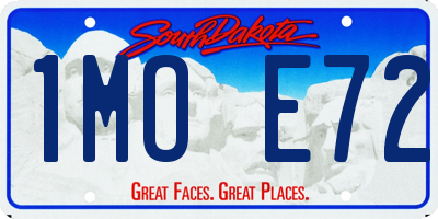 SD license plate 1MOE72