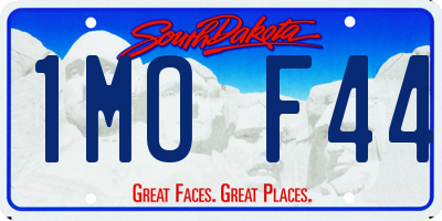 SD license plate 1MOF44