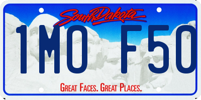 SD license plate 1MOF50