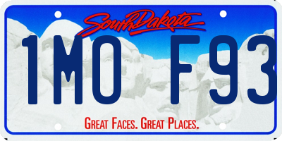 SD license plate 1MOF93