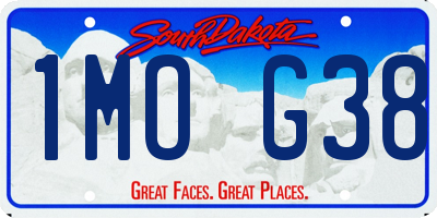 SD license plate 1MOG38