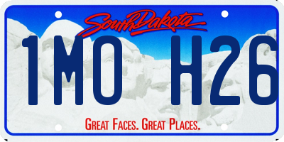 SD license plate 1MOH26