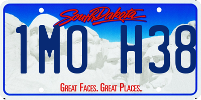 SD license plate 1MOH38