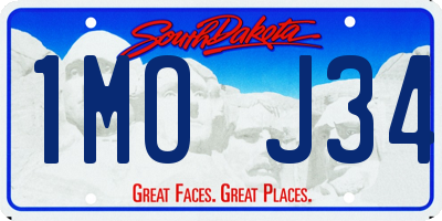 SD license plate 1MOJ34