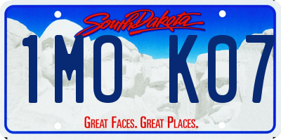 SD license plate 1MOK07