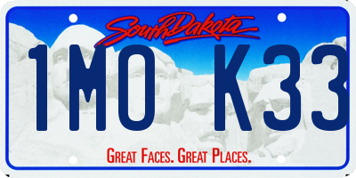SD license plate 1MOK33