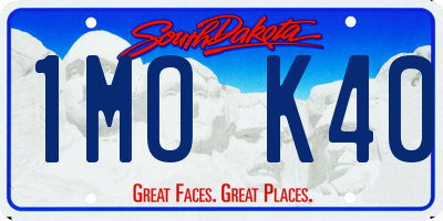 SD license plate 1MOK40