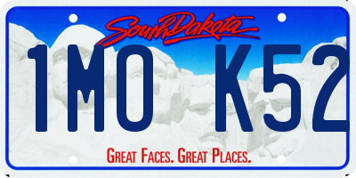SD license plate 1MOK52