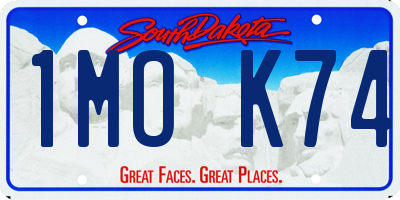 SD license plate 1MOK74