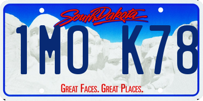 SD license plate 1MOK78