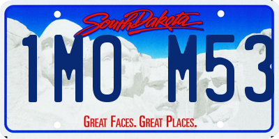 SD license plate 1MOM53
