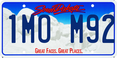 SD license plate 1MOM92