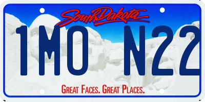 SD license plate 1MON22