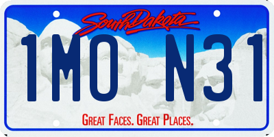 SD license plate 1MON31