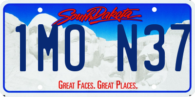 SD license plate 1MON37