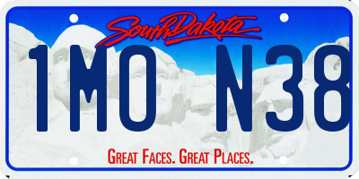 SD license plate 1MON38