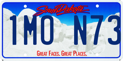 SD license plate 1MON73