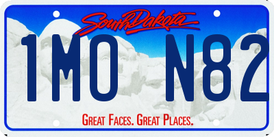 SD license plate 1MON82