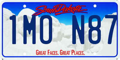 SD license plate 1MON87